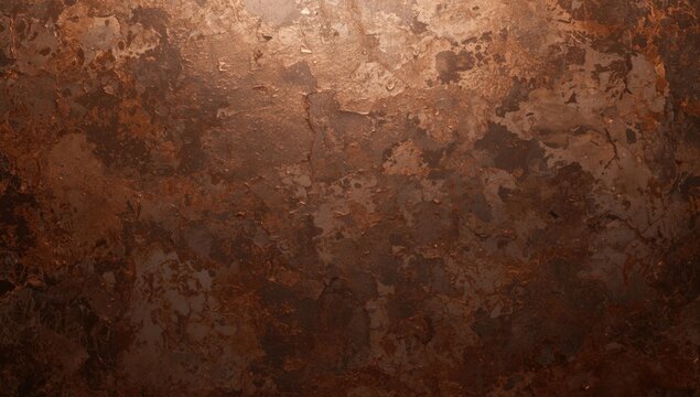 Antique book carefully restored on copper textured background with copy space