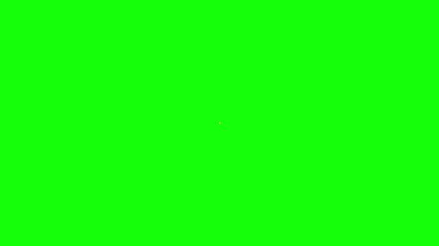Animated exclamation alert icon speech bubble on green screeen alhpa channel. 4K