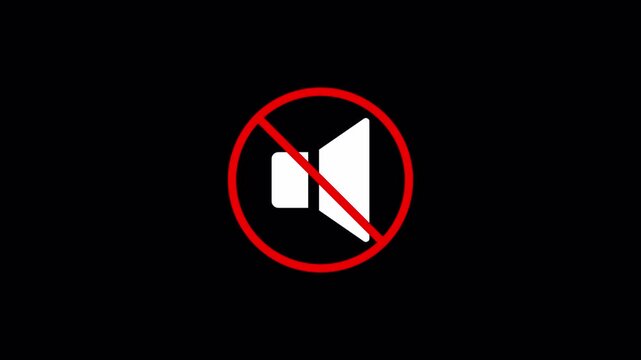 Audio Volume Speaker Icon Animation, Digital Sound Wave Motion on transparent Background.