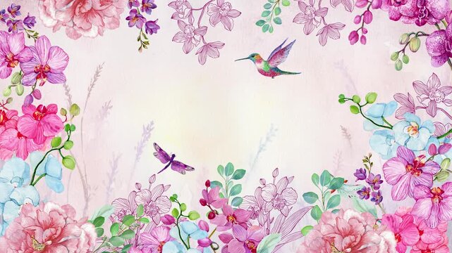 pink flowers background