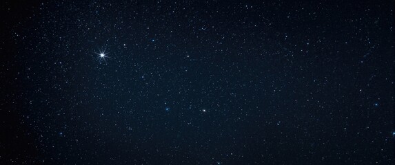 Obraz premium Brightly shining Polaris amid countless twinkling stars