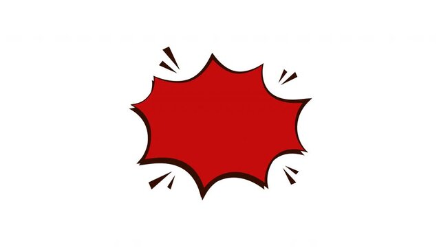Red explosive star burst shape graphic element for comic book design labels on a transparent background. Perfect for adding dynamic flair to illustrations.