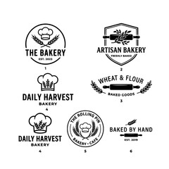 Fototapeta premium Bakery logo pack elements vector icon graphic