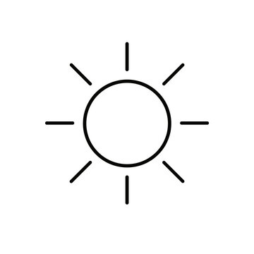  Minimal Sun Silhouette Vector on White Background