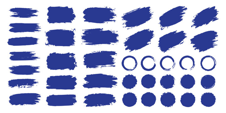 Black highlighter brush stroke lines set for underline banners, dry paint marker stripes, rough grunge ink smears and bold hand drawn highlight elements. Vector illustration. Set of red paint brush