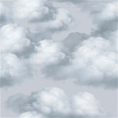 Obraz premium Foggy Cloud Sky Seamless Texture
