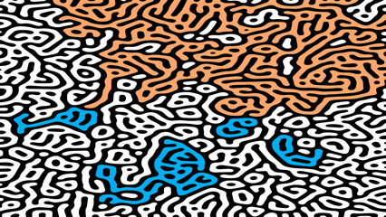 Fototapeta premium Abstract Colorful Lines Turing Pattern Rough Design Reaction Diffusion Background Vector. Good for Wallpaper, Cover Design, Poster 
