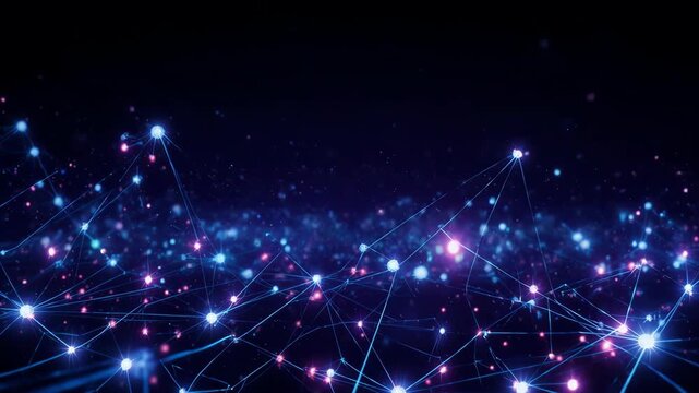 network with thin glowing lines and connected dots background