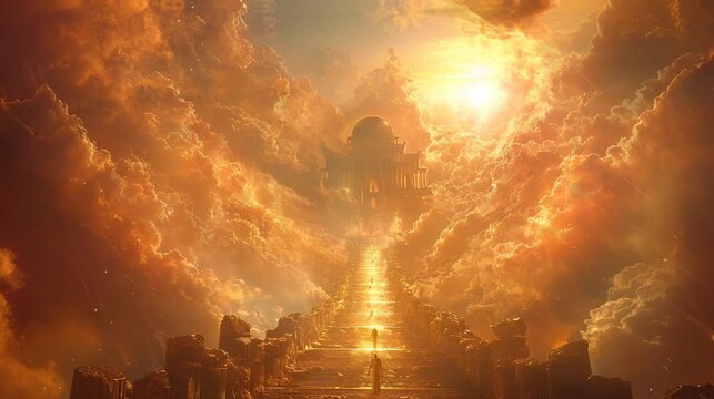 Mystical Interdimensional Gateway Floating Above Intense Cloud Formation