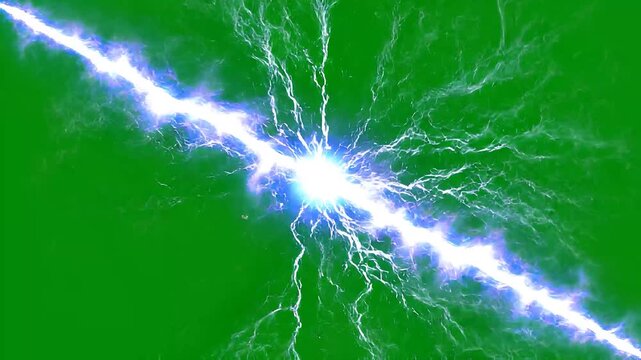 Diagonal Plasma Sword Electrical Beam Green Screen