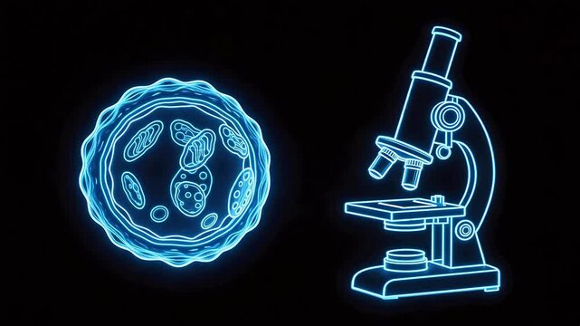 Microscope and cell diagram