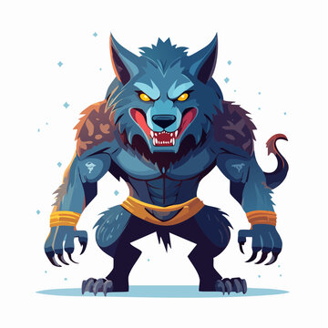 Cartoon Werewolf Character