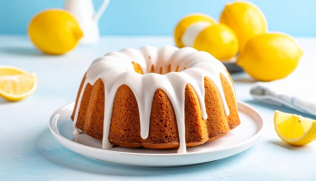 Perfectly Smooth Lemon Drizzle Bundt Cake with Thick White Icing Glaze