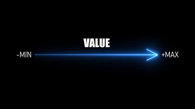 The concept of business value added. increase value, company value add, growth plan on black background.HD video Animation .