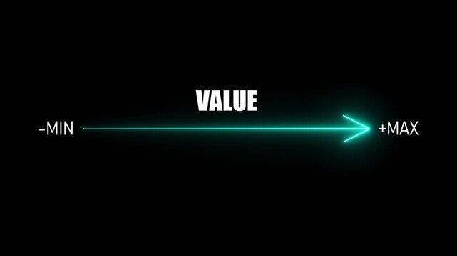 The concept of business value added. increase value, company value add, growth plan on black background.HD video Animation .