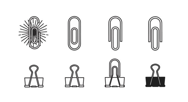 Minimalist thin line icon set featuring various universal web and interface symbols, outline vector graphic elements for UI UX design applications on a plain white background.