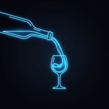 Rainbow Glowing Neon Potion Pouring into Eyeball Goblet