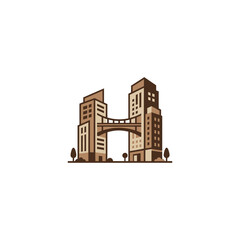 Modern City Building Logo Vector Illustration © pangestu