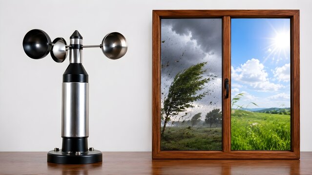 Ultra Realistic Anemometer Wind Speed Instrument 16K
