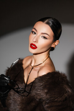 Elegant Mysterious Glamour. Stunning Silhouette Captures Cinematic Elegance And Bold Sophistication