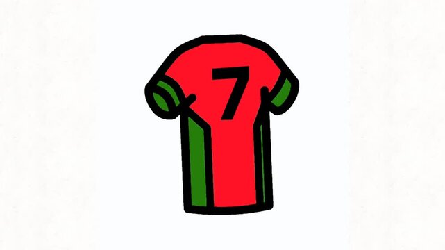 red green football uniform animation icon