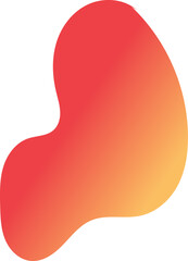 Fototapeta premium colorful gradient blob organic freeform shape design elements