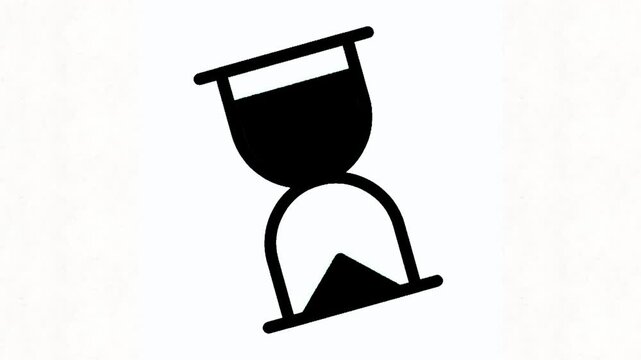 animated icon of a continuously rotating hourglass