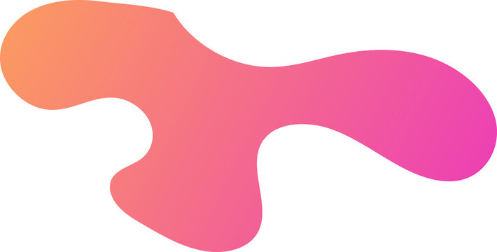 colorful gradient blob organic freeform shape design elements