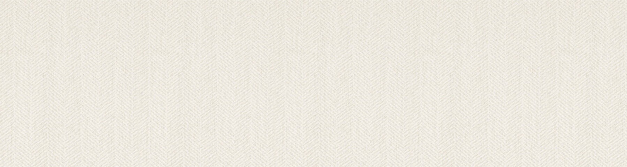 Close up view of a seamless off-white woven fabric texture with a subtle herringbone pattern...