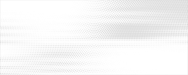 Minimalist abstract image featuring concentric dotted circles in shades of grey on a light background, creating a modern and tech-inspired circular pattern. © PECAH