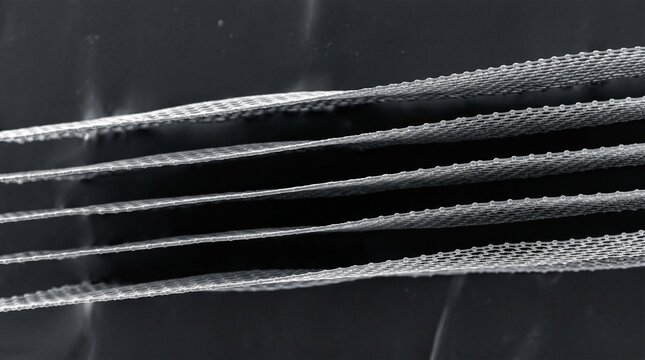 Microscopic carbon nanotube forest array structural research 3D render