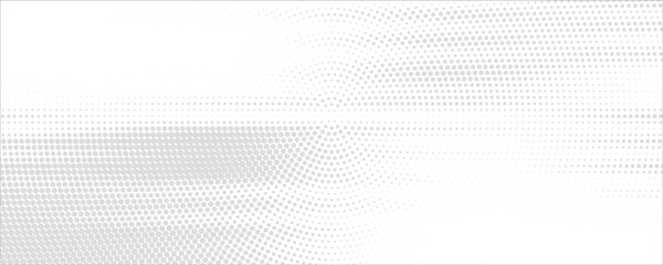 Minimalist abstract image featuring concentric dotted circles in shades of grey on a light background, creating a modern and tech-inspired circular pattern. © PECAH