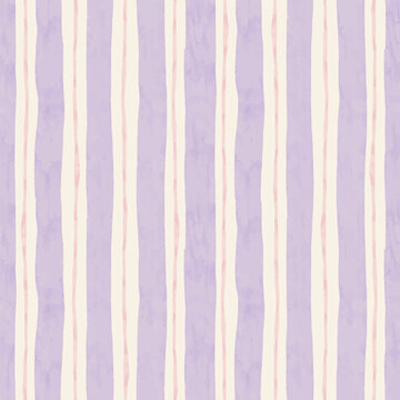 Seamless watercolor stripes pattern, pastel surface pattern design for fabric