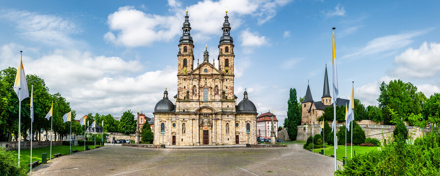 Domplatz in Fulda, Deutschland