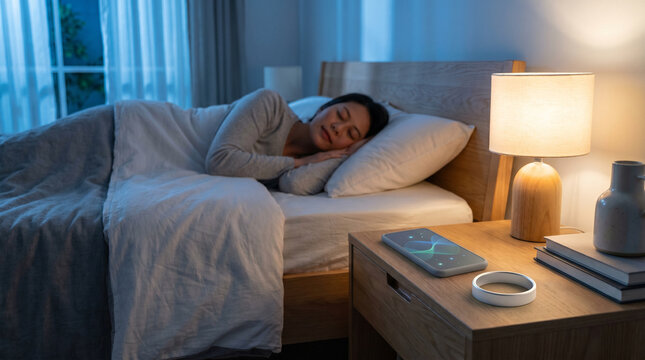 Sleep tracking and overnight biometric monitoring at bedside