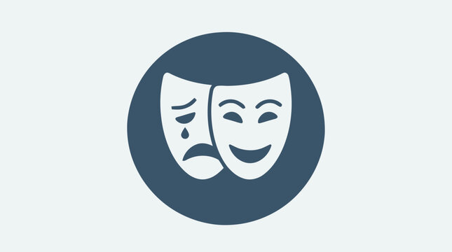 Theatrical Masks Comedy Tragedy Faces.
