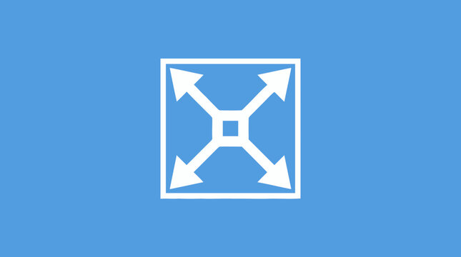 White arrows in a square shape.