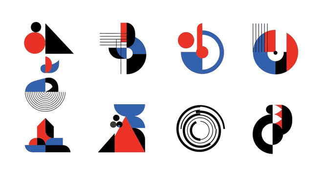 Geometric Abstract Shapes Collection - Modern Graphic Design Elements