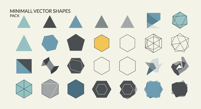 Geometric Shapes Vector Pack - Minimalist Design Elements