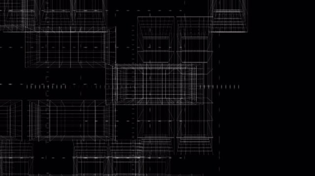 3D Wireframe Grid Overlay Pack with Futuristic HUD Perspective Frames