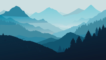 Foggy Mountain Valley Landscape  © Chamok Chandra