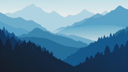 Foggy Mountain Valley Landscape  © Chamok Chandra