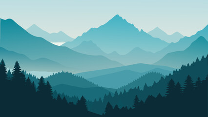 Foggy Mountain Valley Landscape  © Chamok Chandra