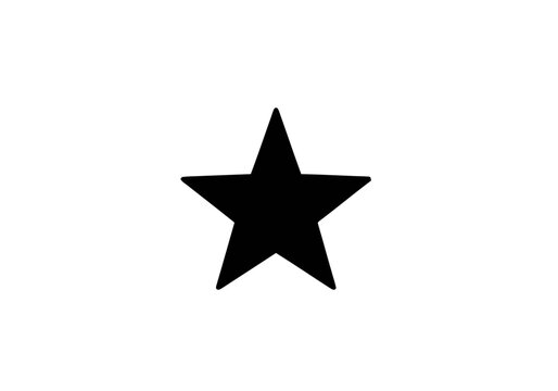 Black star shape icon symbol 1.
