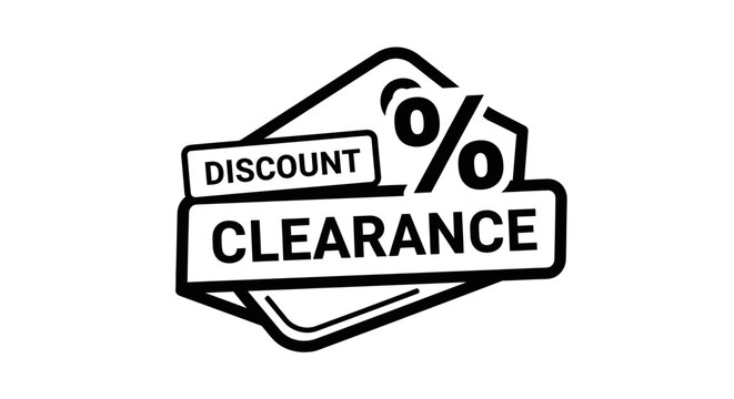 Clearance Sale Discount Percent Sign Vector Graphic
