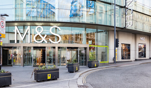 Liverpool, united kingdom January, 17, 2024 Marks and Spencer plc also known as M and S is a major British multinational retailer, high street food and clothing