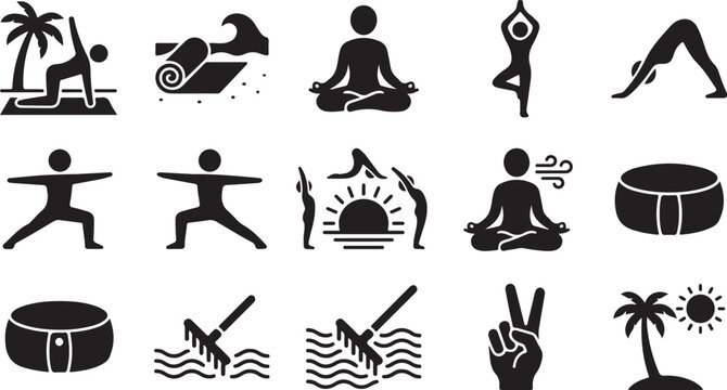 Black and white line of people animals and in various activities line people sitting