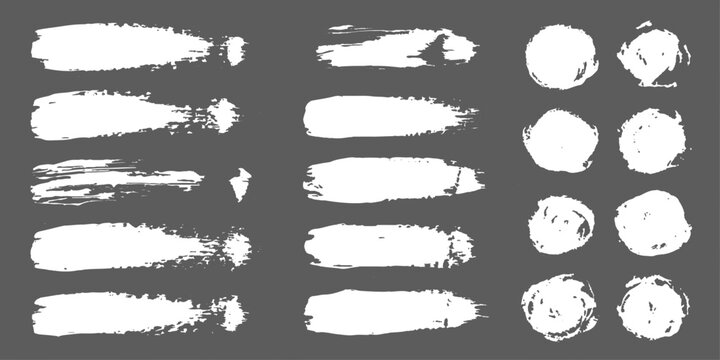 White Brush Strokes and Splatter Collection