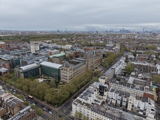 Fototapeta premium Natural History Museum Kensington London UK drone aerial view
