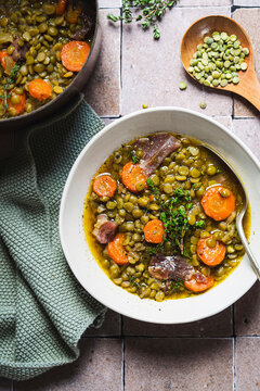 Split pea soup with ham